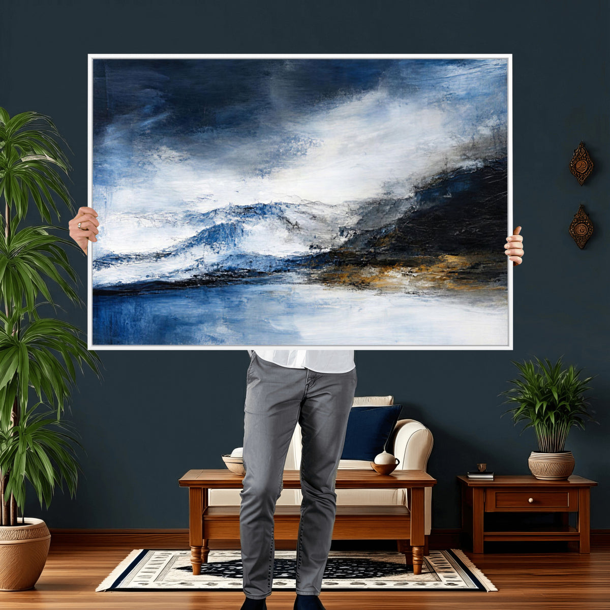 48142030-MGV-CV-36X24 - Extra Large Abstract Wall Art Canvas Print