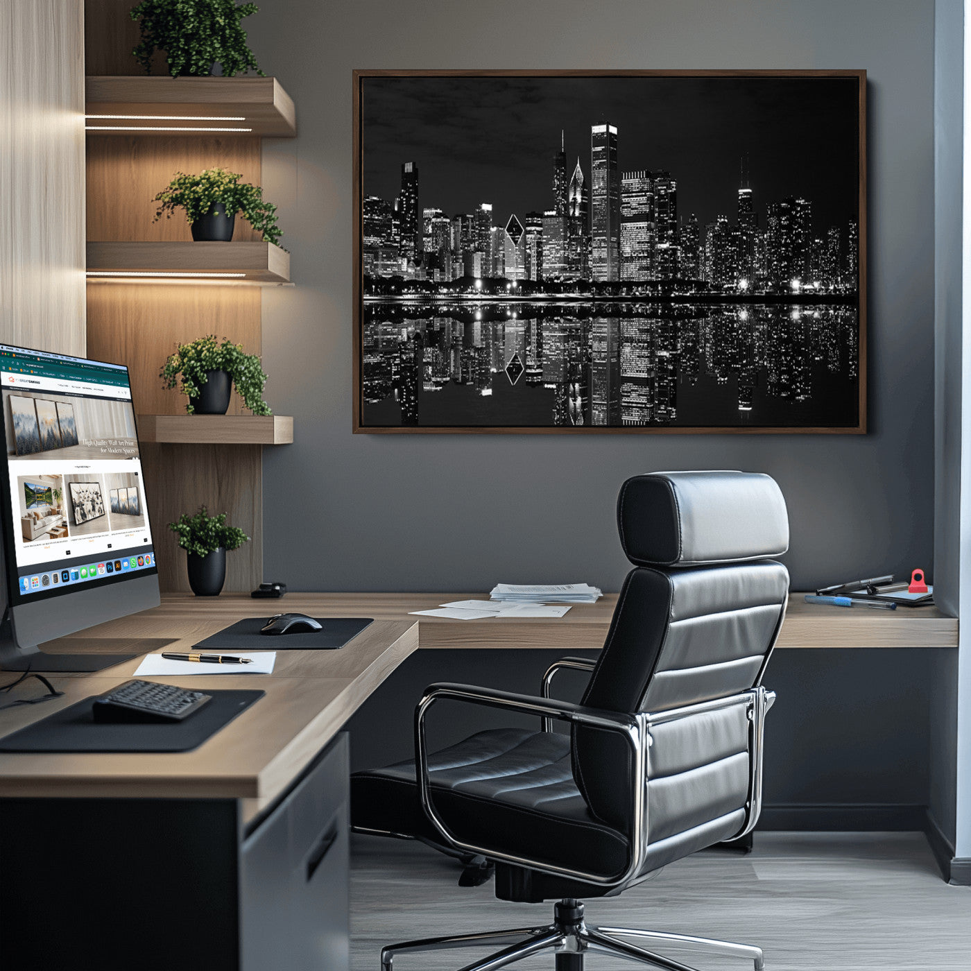 15050-MGV-CV-36X24-Chicago Wall Art Canvas Print