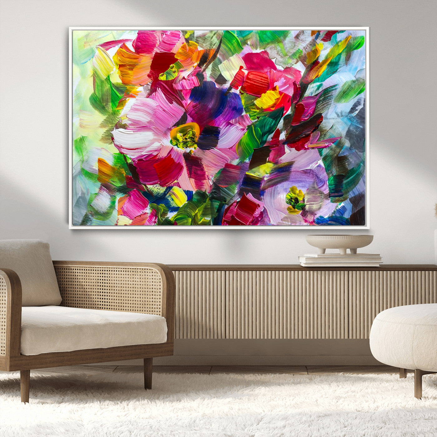 MGV-FC-36X24 - Oil Flower Abstract Canvas Print