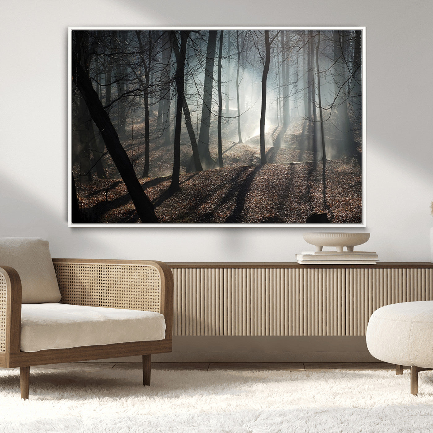 -Dark Family and Tree Wall Art Canvas Print