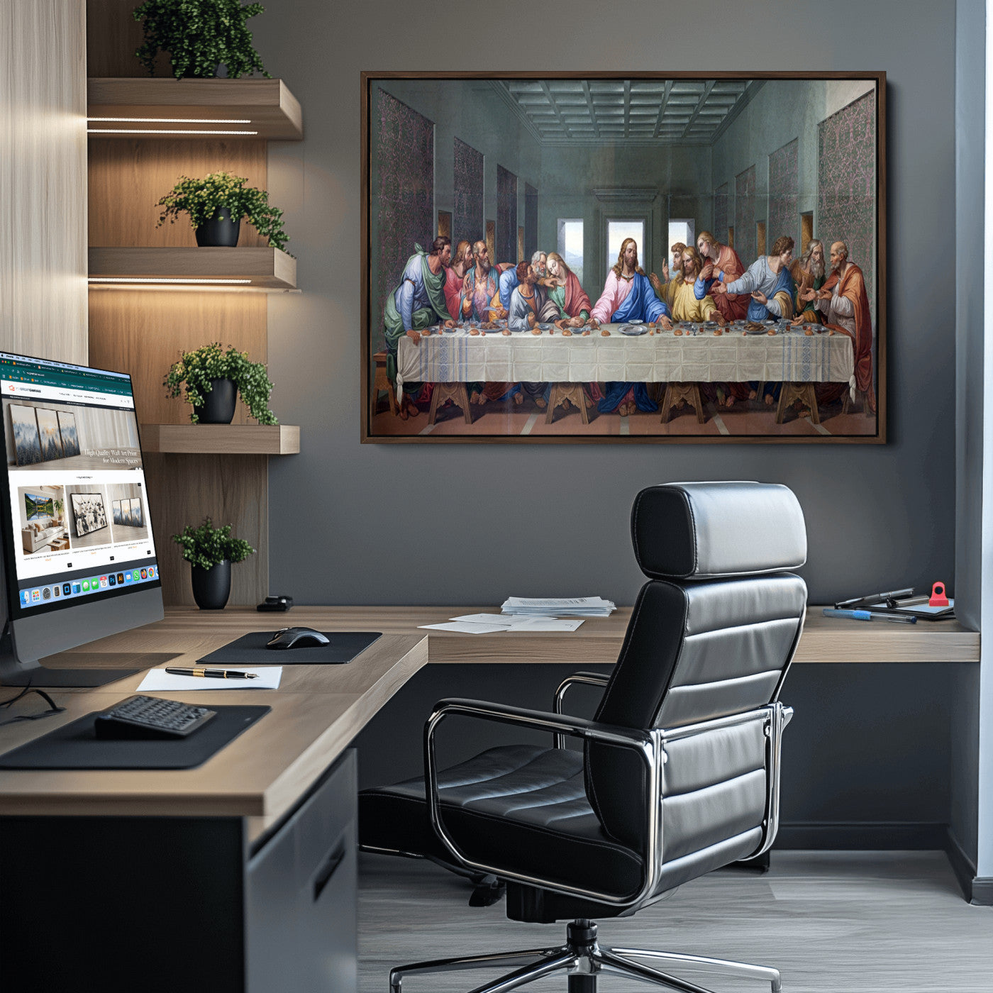 30401-MGV-CV-36X24-The Last Supper Multi Panel Canvas Wall Art