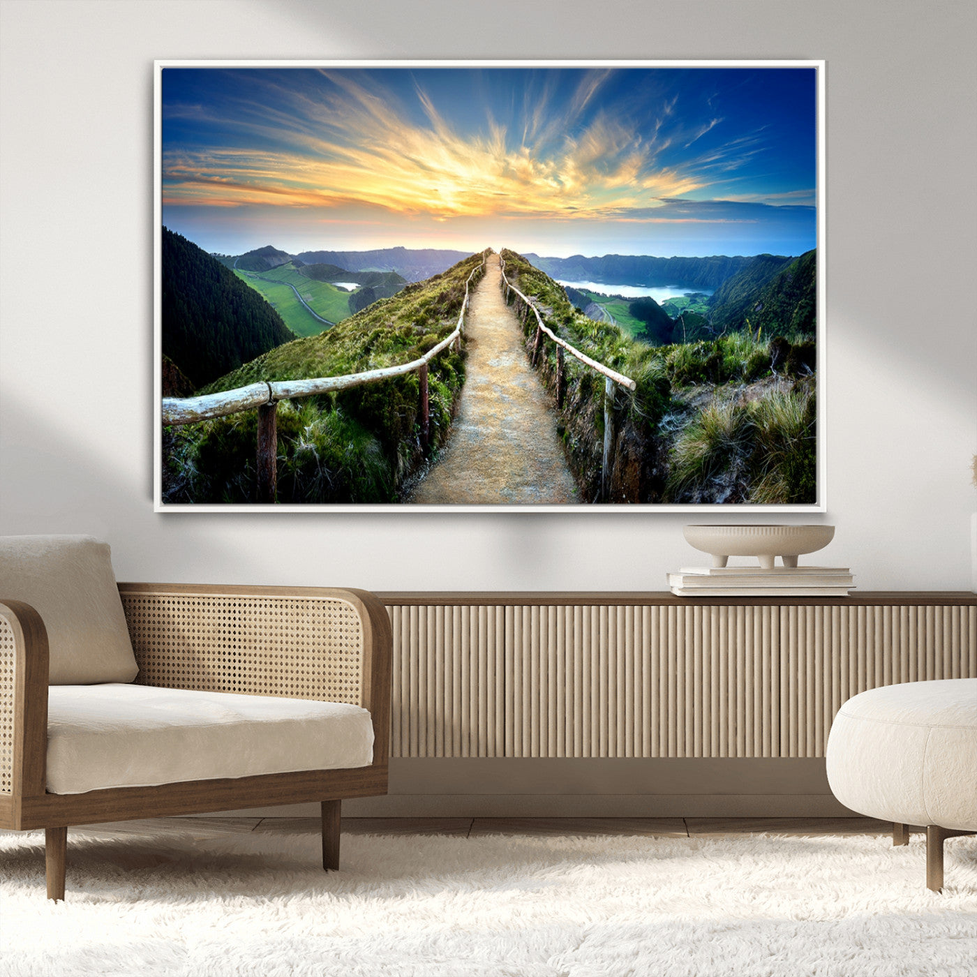 MGV-FC-36X24 - Mountain and Sunset Wall Art Canvas Print