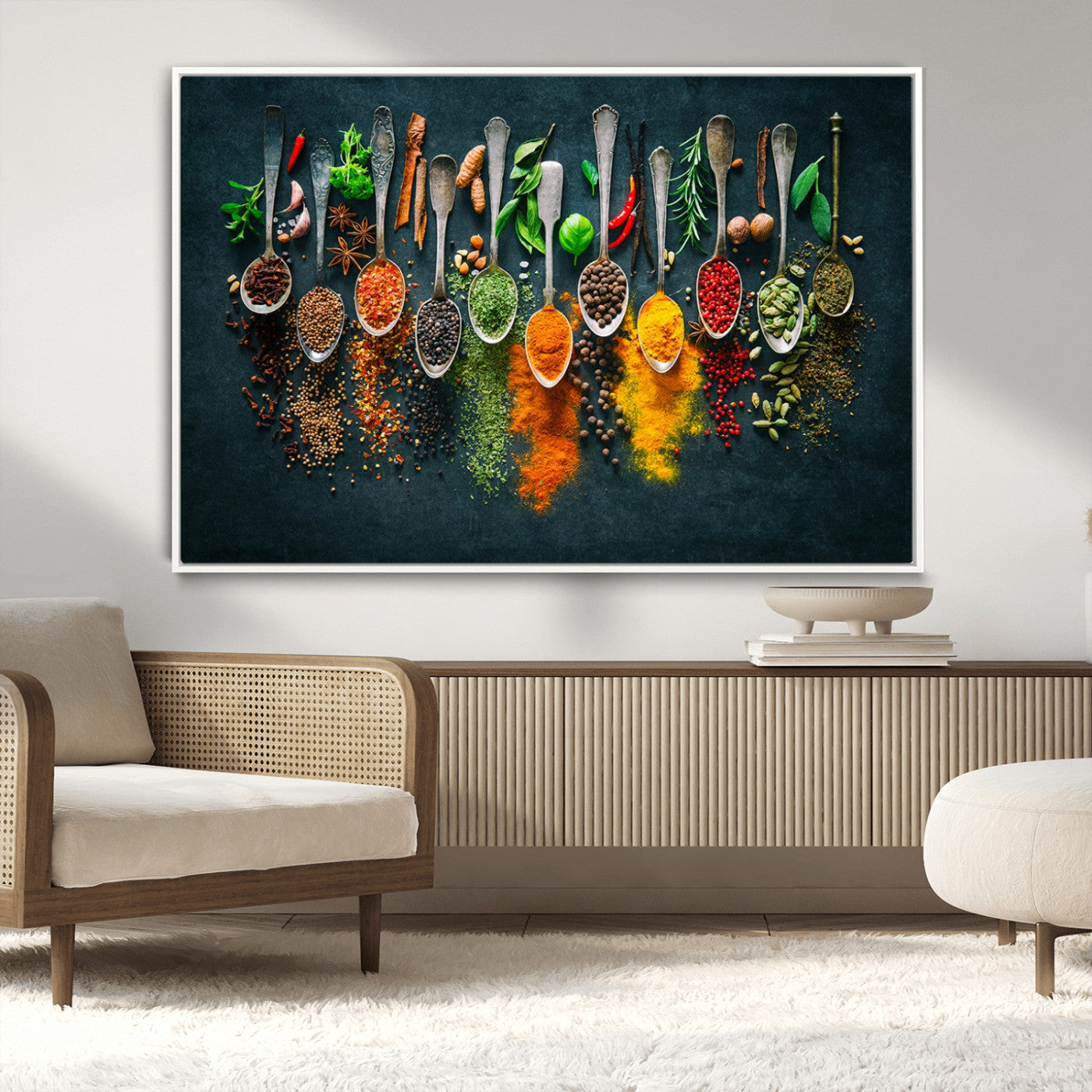 MGV-FC-36X24 - Herbs and Spices Kitchen Wall Art Canvas Print