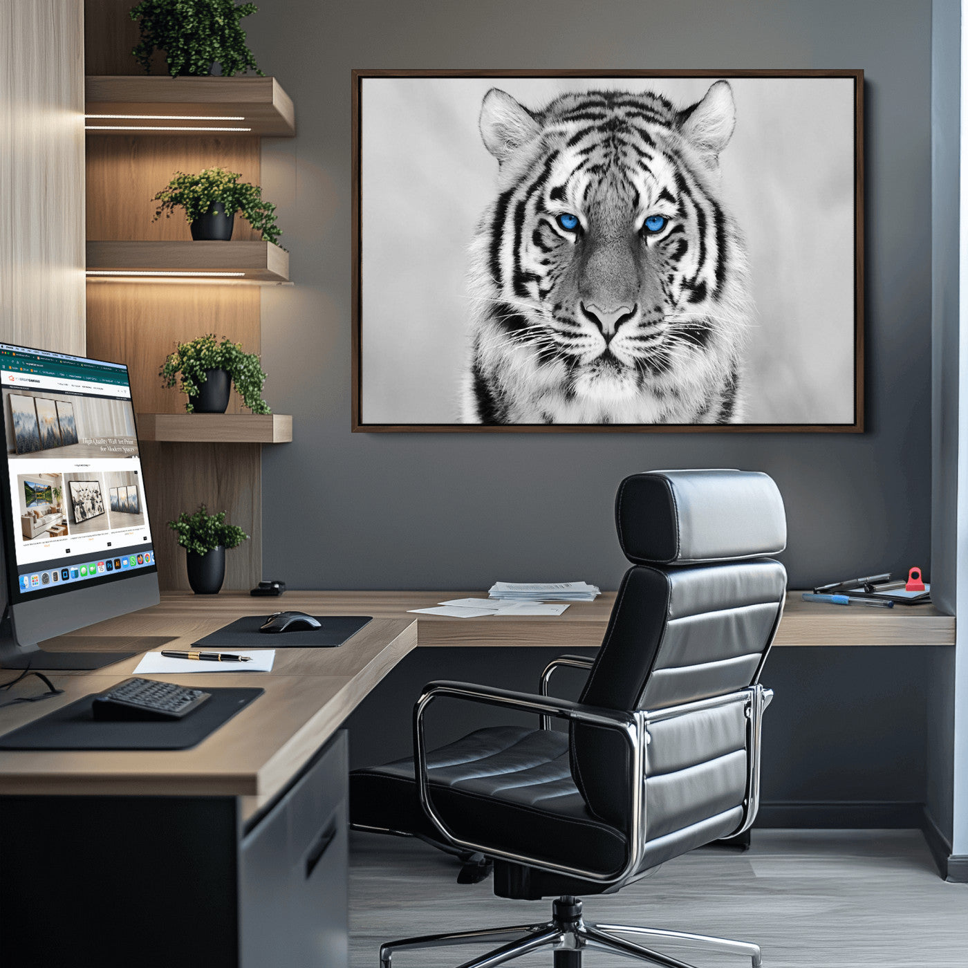 46396-MGV-CV-36X24-Tiger Canvas Artwork Wall Art Print