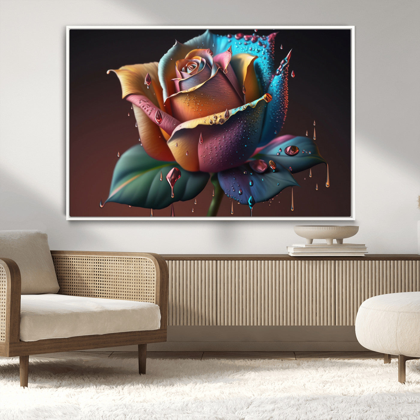 MGV-FC-36X24 - Abstract Rose Wall Art Canvas Print