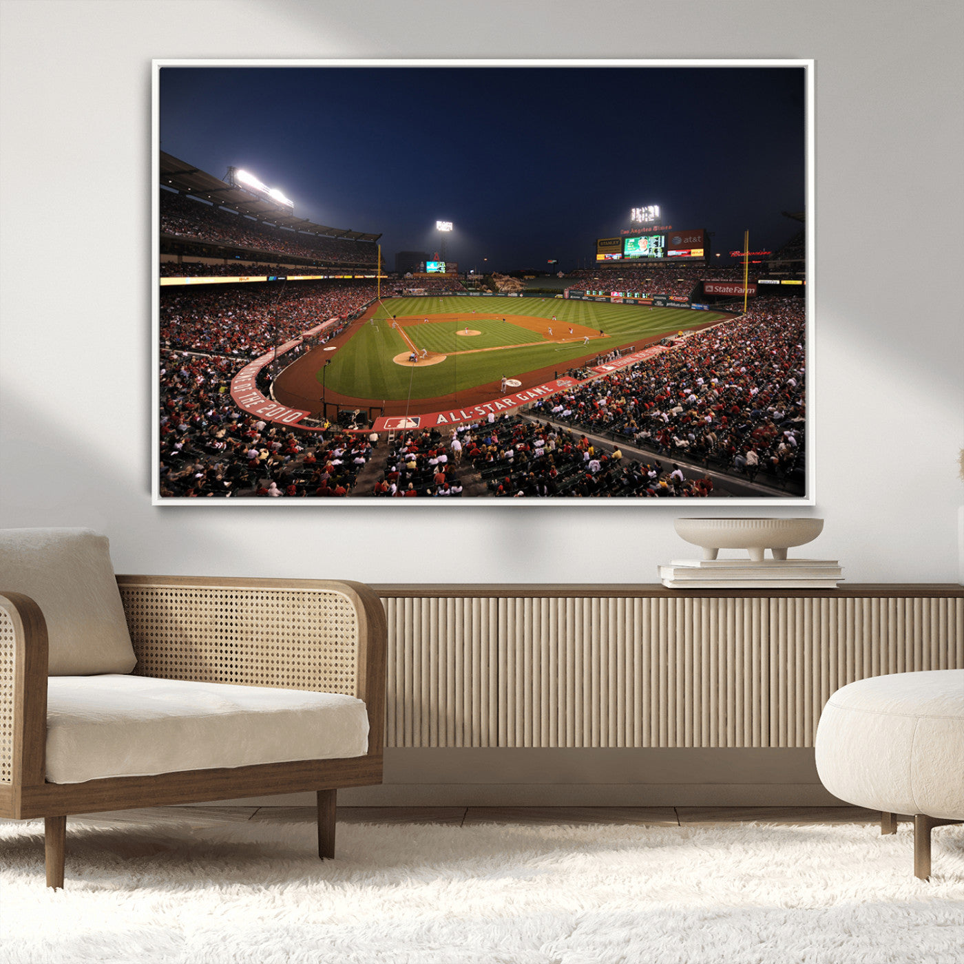 MGV-FC-36X24 - Los Angeles Angels Baseball Team Print - Anaheim Angel Stadium Wall Art Canvas Print