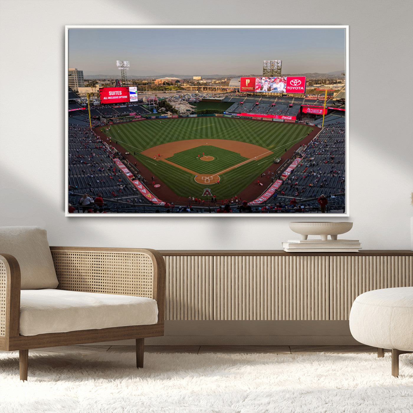 MGV-FC-36X24 - Los Angeles Angels Baseball Canvas Print - Anaheim Angel Stadium Wall Art Canvas Print