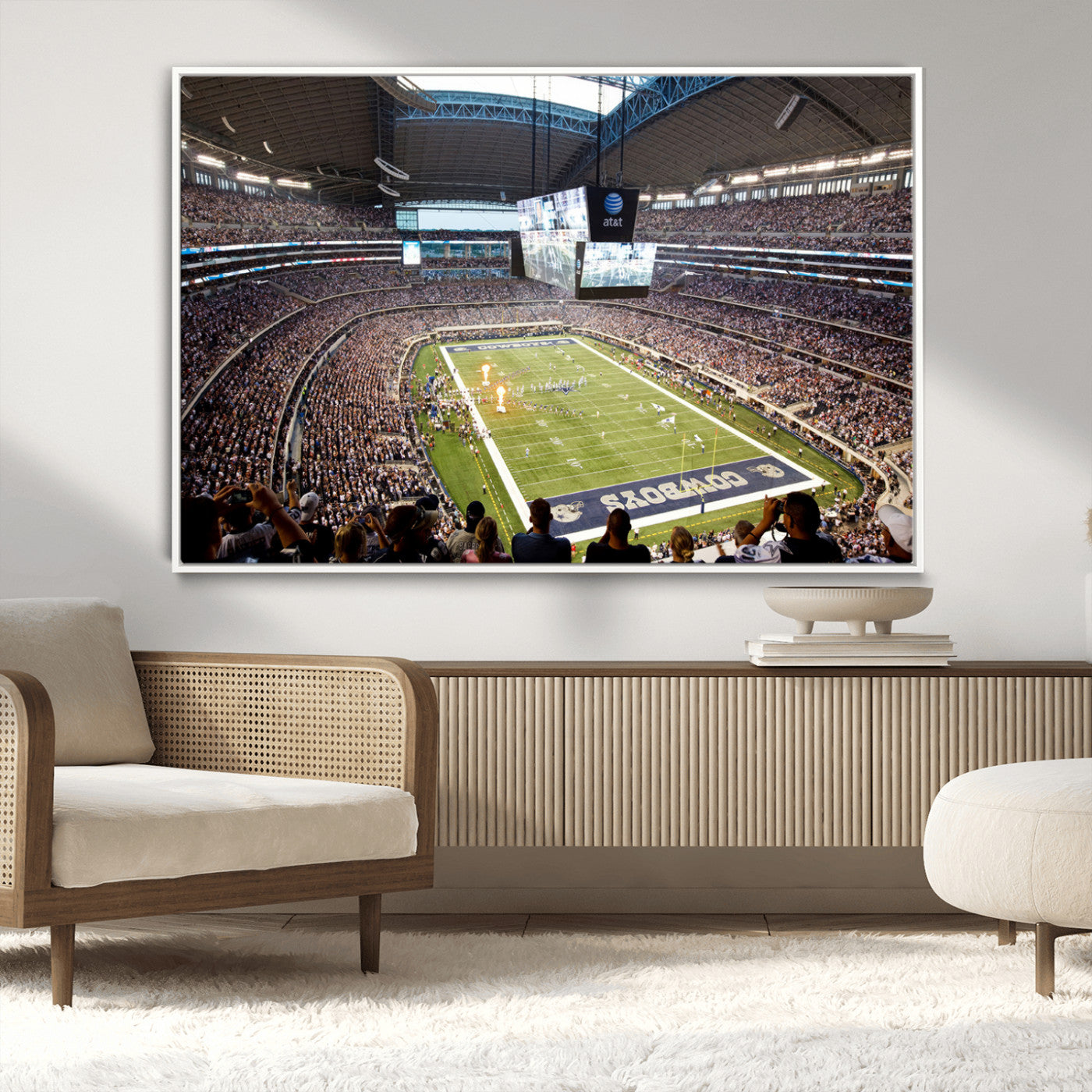 MGV-FC-36X24 - Dallas Cowboys Football Team Print - Arlington AT&T Stadium Wall Art Canvas Print