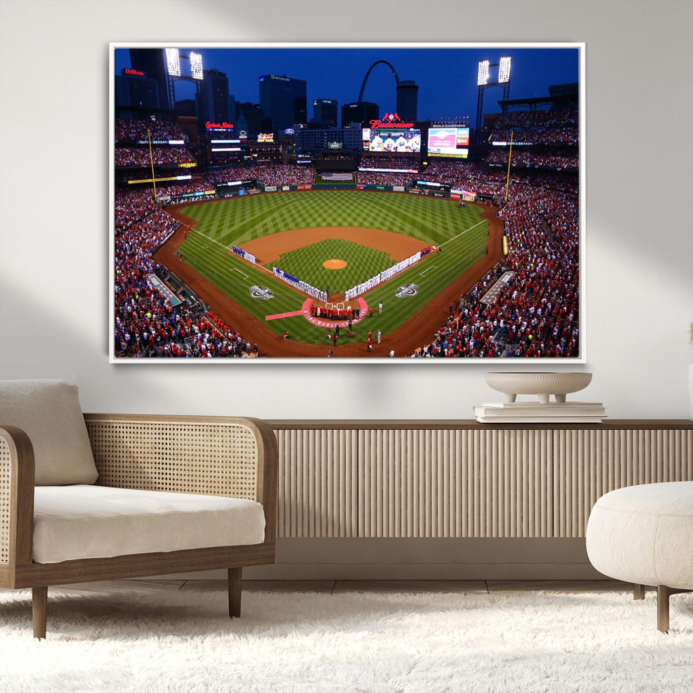 MGV-FC-36X24 - St. Louis Cardinals Baseball Team Print - Busch Stadium Wall Art Canvas Print