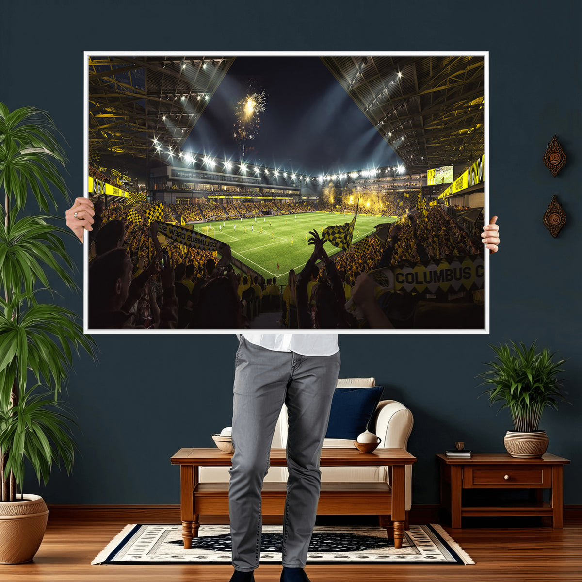51122-MGV-CV-36X24 - Columbus Crew Soccer Team Print - Columbus Crew Stadium Wall Art Canvas Print