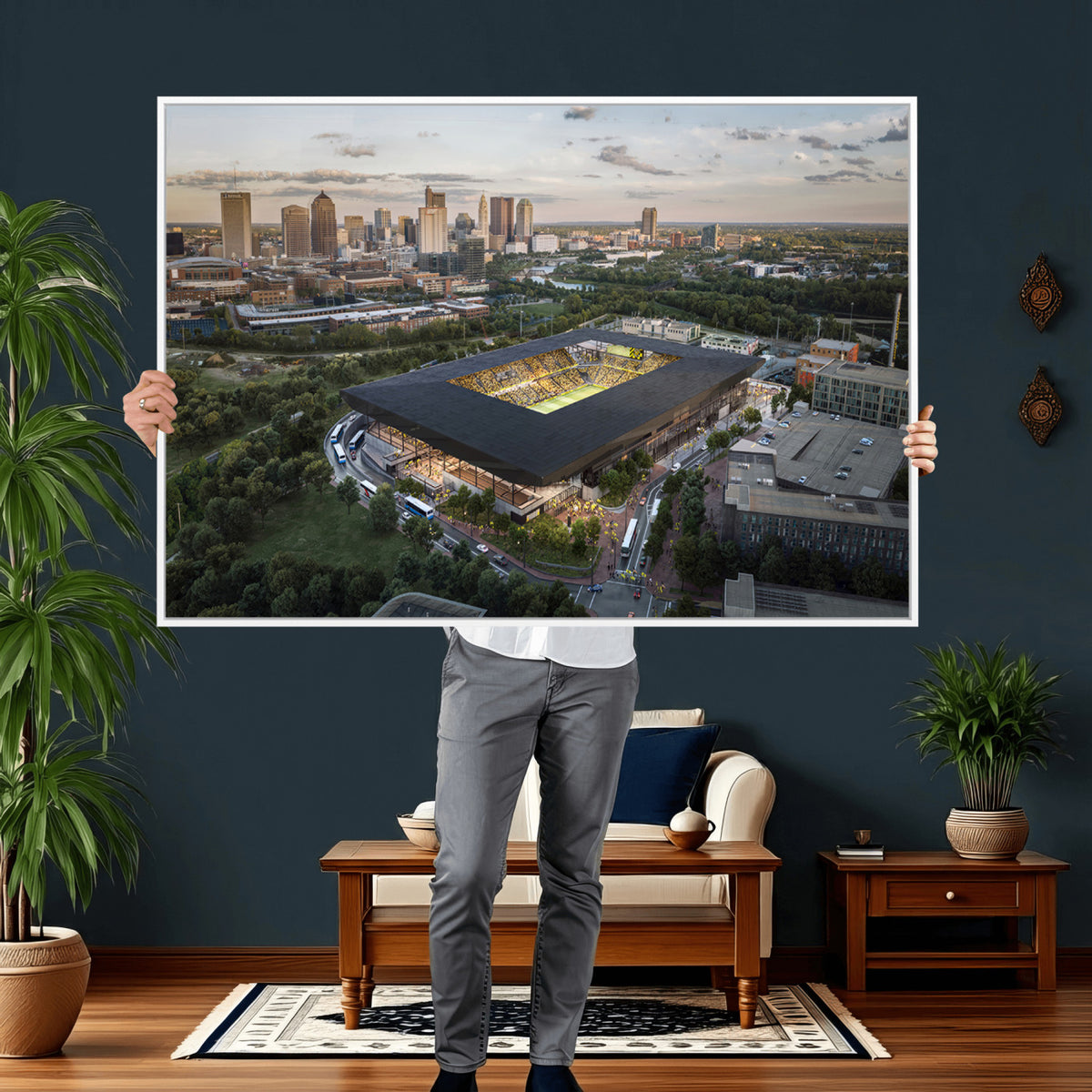 90971-MGV-CV-36X24 - Columbus Crew Soccer Team Print - Columbus Crew Stadium Wall Art, Columbus Crew Soccer Wall Art