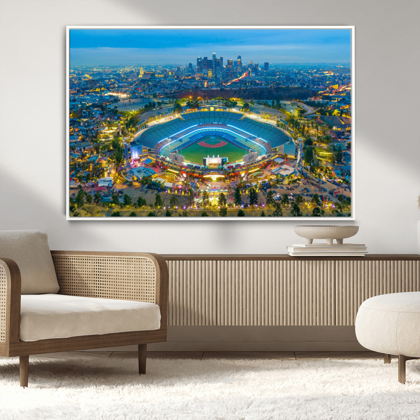 MGV-FC-36X24 - Los Angeles Dodgers Wall Art Canvas, Dodger Stadium Wall Art Canvas Print - MLB Baseball Stadium