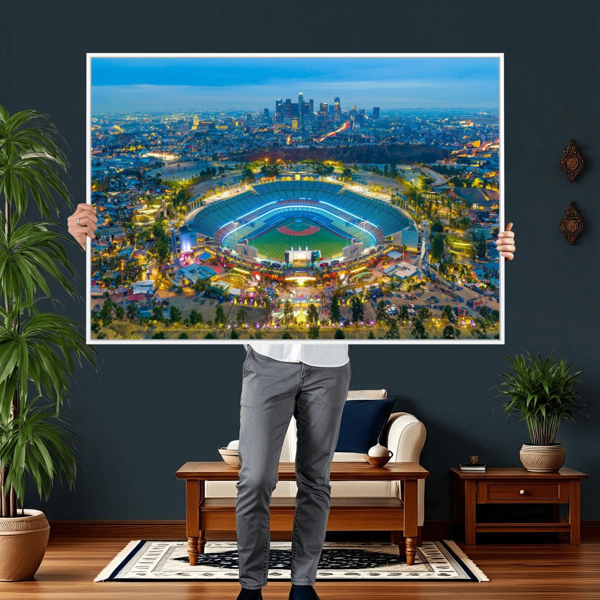 78144-MGV-CV-36X24 - Los Angeles Dodgers Wall Art Canvas, Dodger Stadium Wall Art