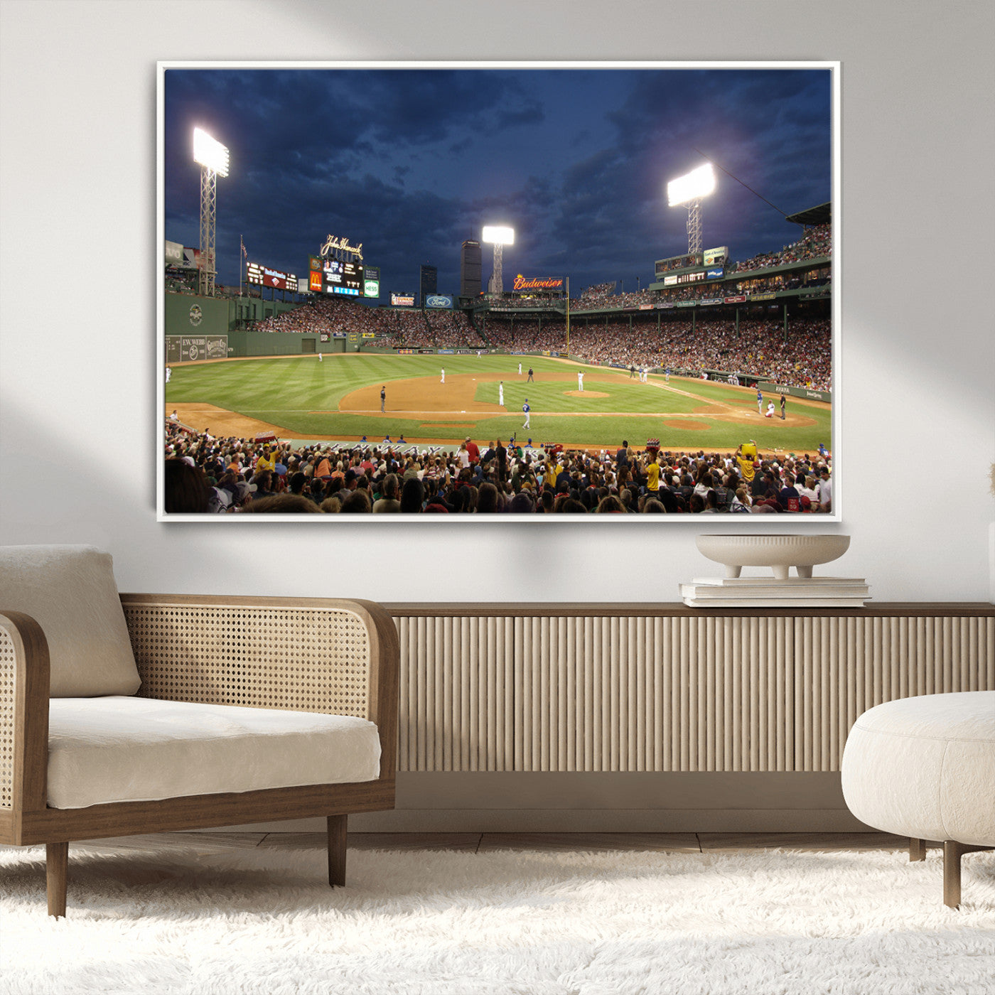 MGV-FC-36X24 - Boston Red Sox Baseball Team Print Canvas - Massachusetts Fenway Park Stadium Wall Art Canvas Print