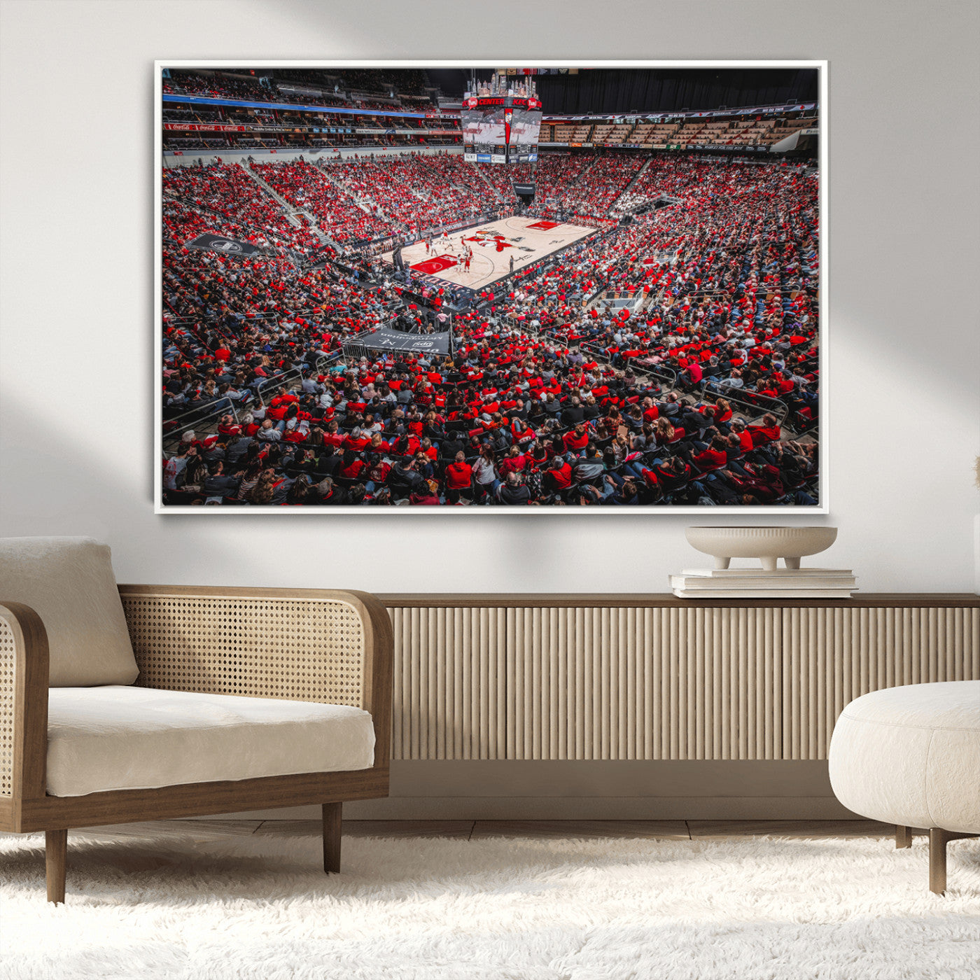MGV-FC-36X24 - Louisville Cardinals Basketball Print Canvas - Louisville KFC Yum Center Arena Wall Art Canvas Print