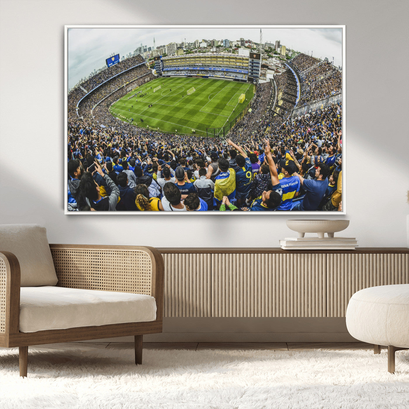 MGV-FC-36X24 - Boca Juniors Soccer Team Print Wall Art - Buenos Aires Bombonera Stadium Canvas Print