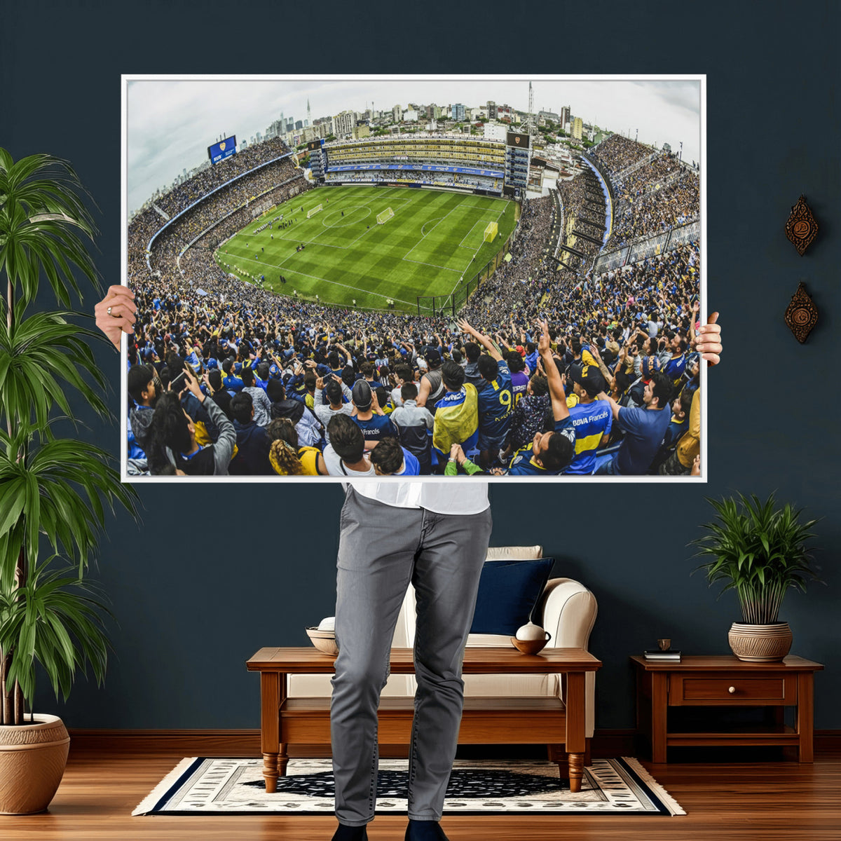 63839-MGV-CV-36X24 - Boca Juniors Soccer Team Print Wall Art, Buenos Aires Bombonera Stadium