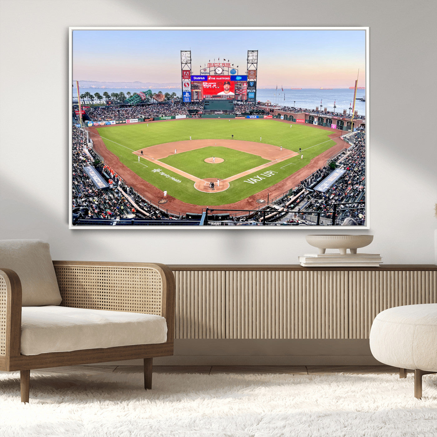 MGV-FC-36X24 - San Francisco Giants Baseball Team Print - Oracle Park Stadium Wall Art Canvas Print