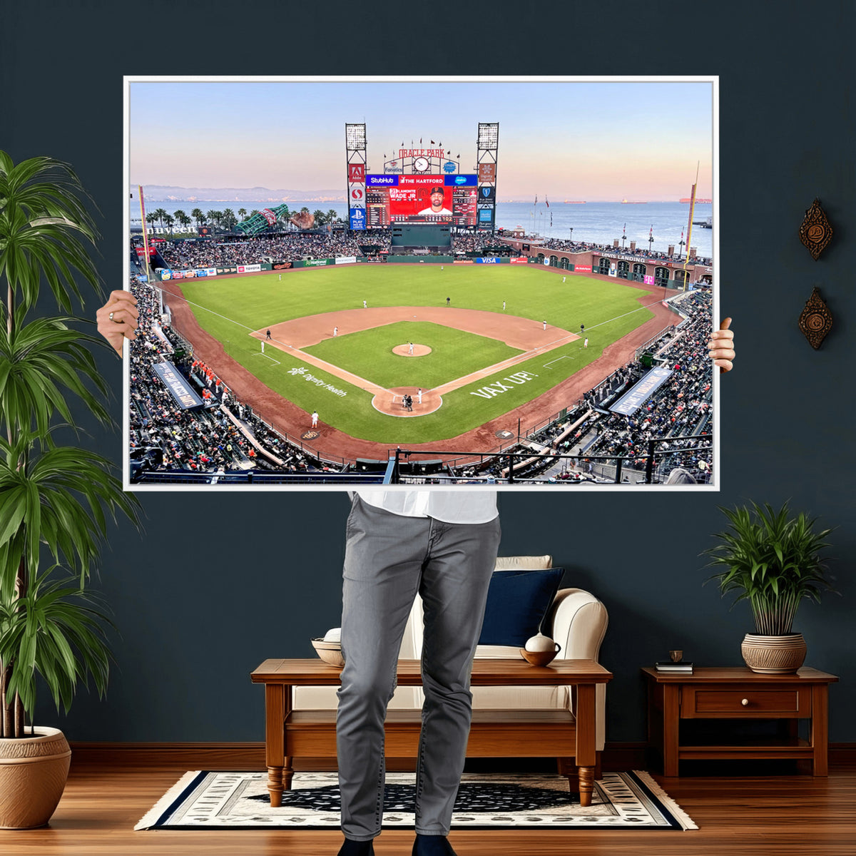 16055-MGV-CV-36X24 - San Francisco Giants Baseball Team Print, Oracle Park