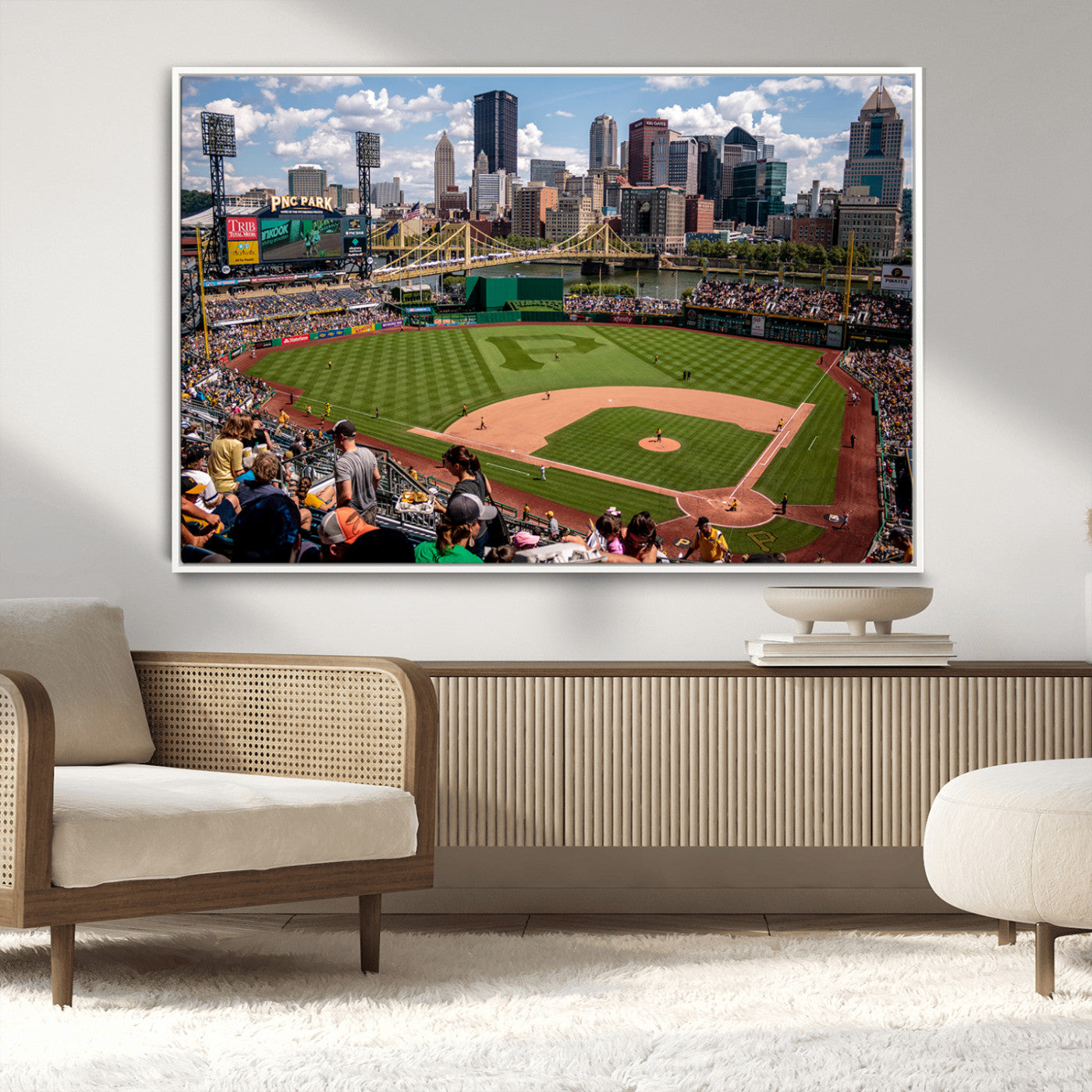MGV-FC-36X24 - Pittsburgh Pirates Baseball Team Print - PNC Park Stadium Wall Art Canvas Print - Ready to Hang