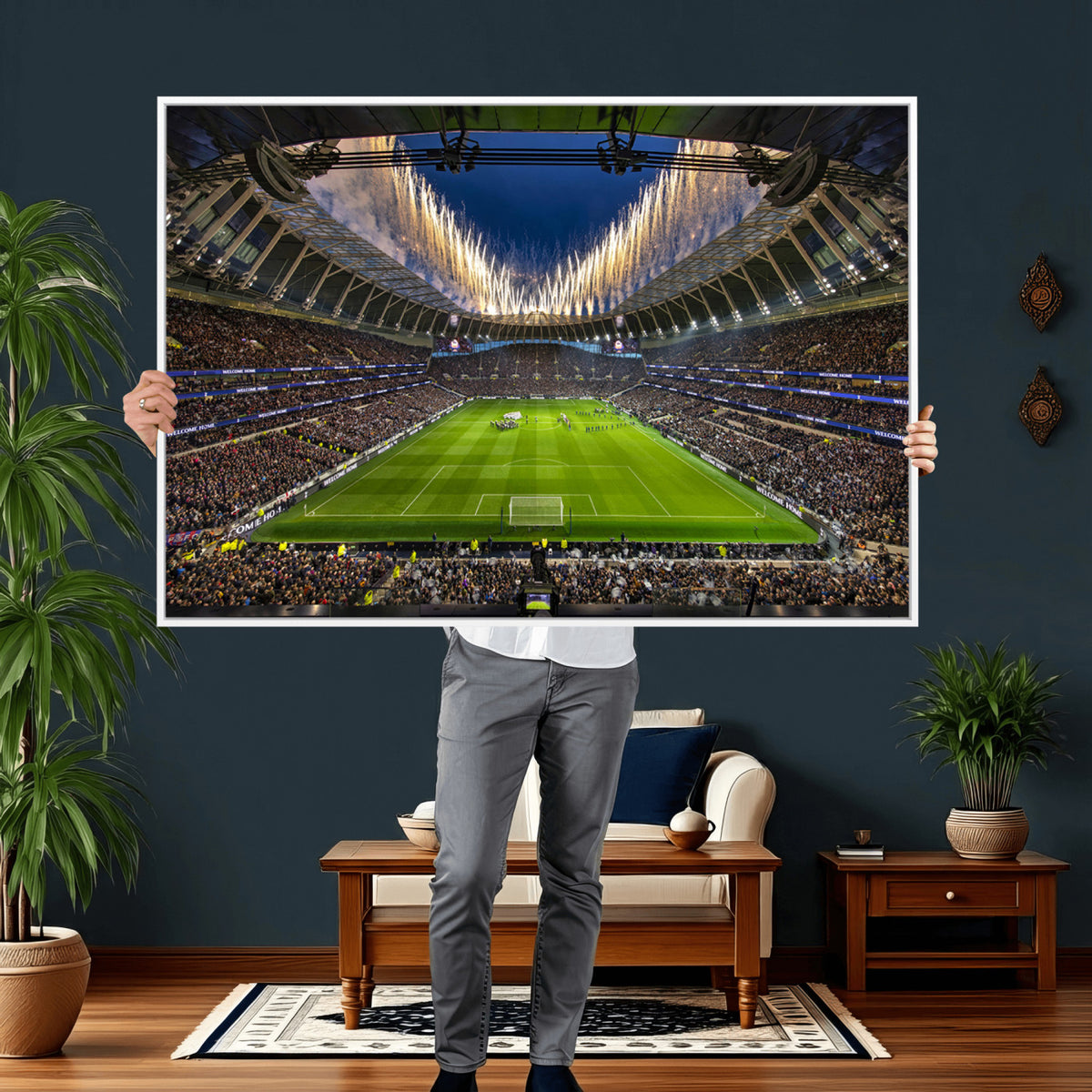 40157-MGV-CV-36X24 - Tottenham Hotspur Football Team Print, London Tottenham Hotspur Stadium Wall Art