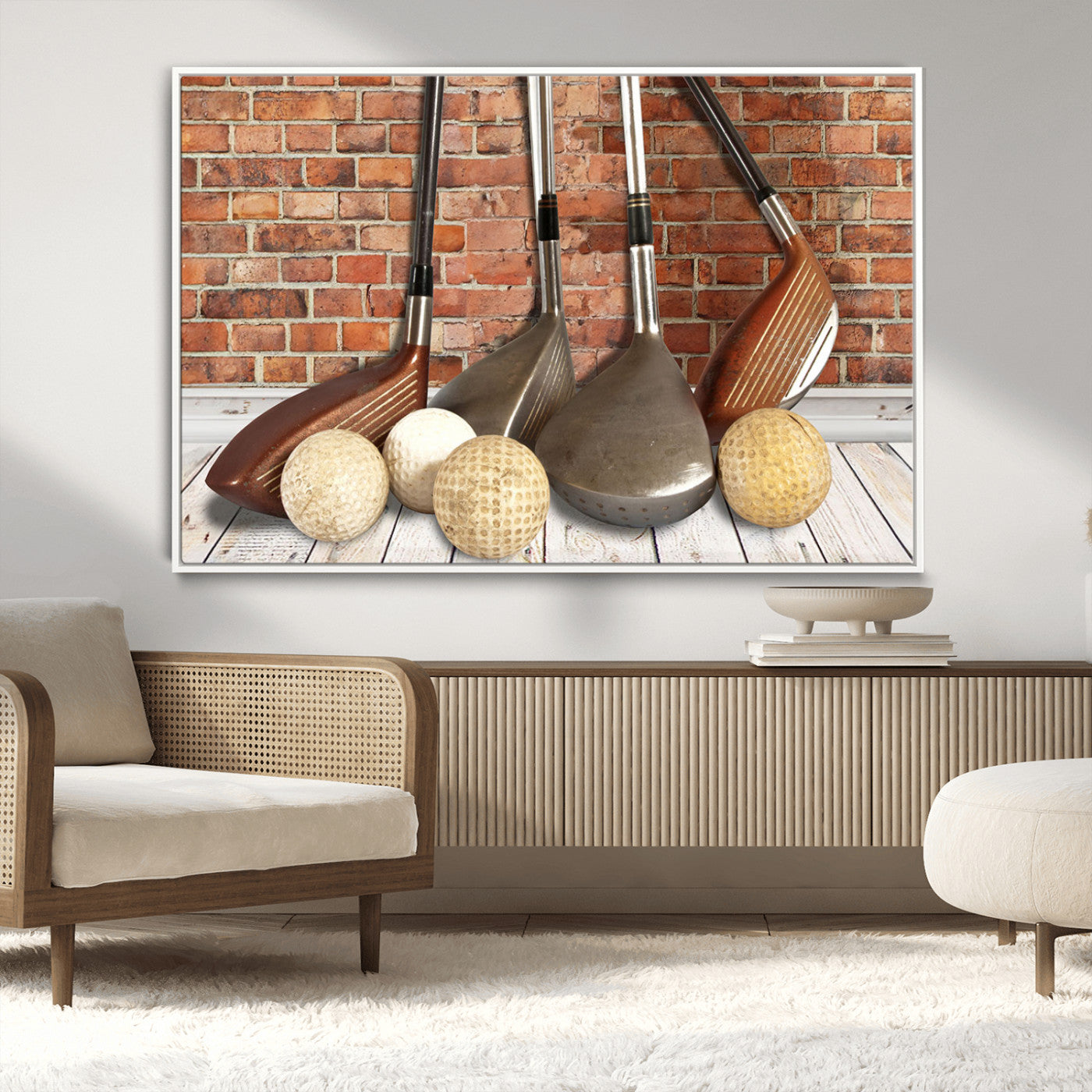 MGV-FC-36X24 - Vintage Golf Ball Wall Art Canvas Print | Golf Decor for Man Cave or Office | Ready to Hang and