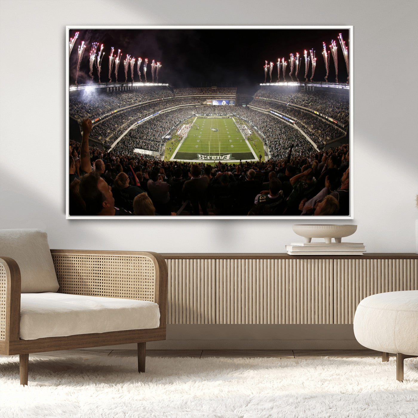 MGV-FC-36X24 - Eagles Field Stadium Wall Art - Philadelphia Eagles Football Team Print - Philadelphia Lincoln