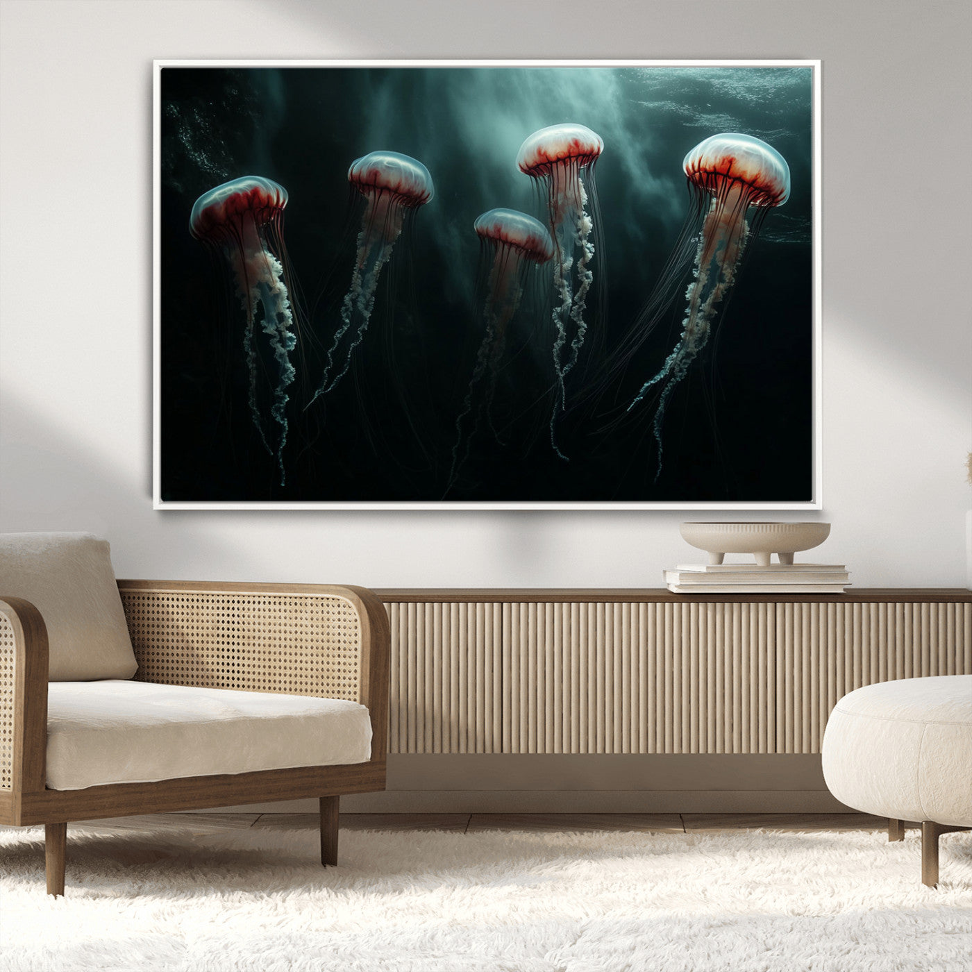 MGV-FC-36X24 - Abstract Jellyfish Wall Art Canvas Print