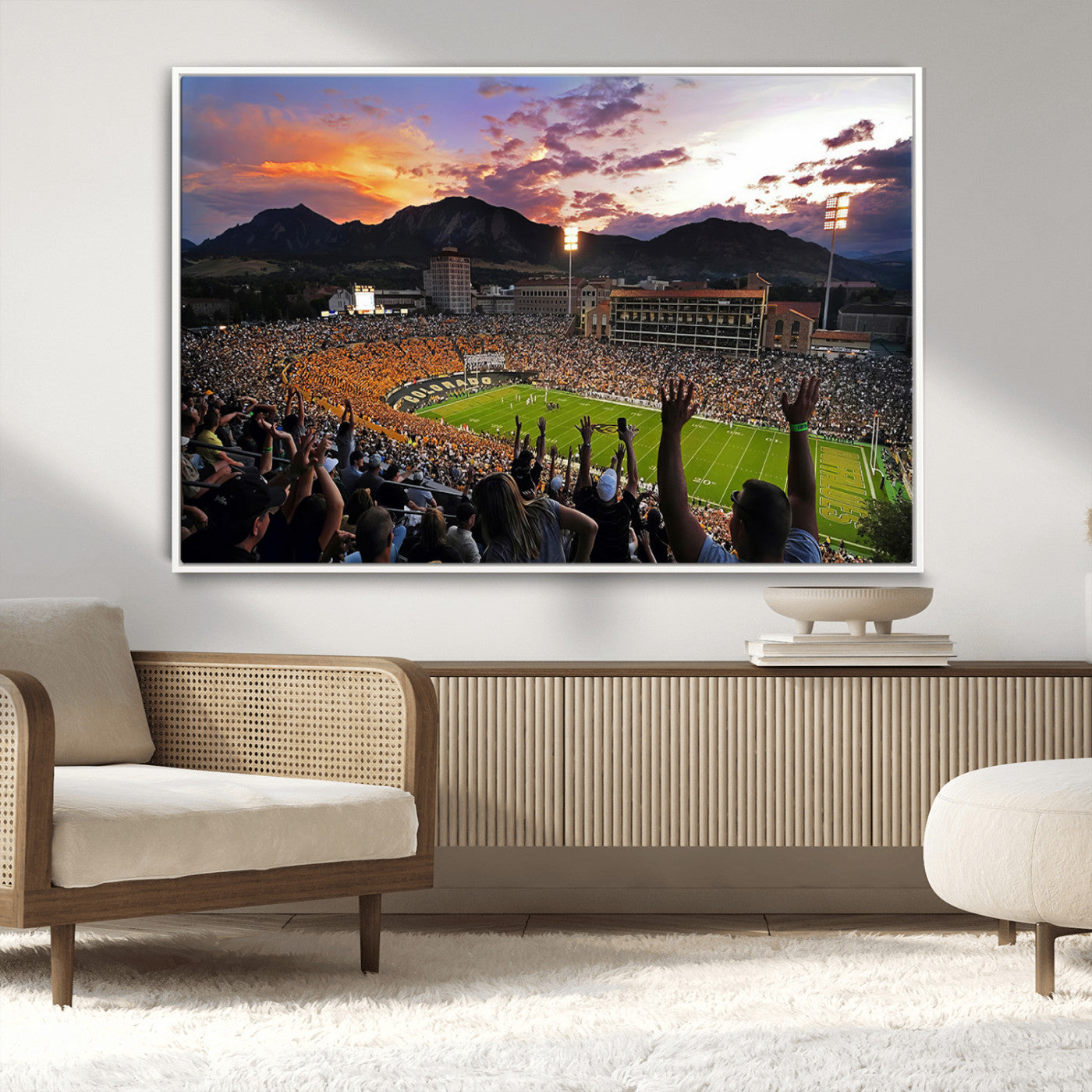 MGV-FC-36X24 - Folsom Field - University of Colorado Buffaloes Football Stadium Wall Art, Colorado Buffaloes Wall