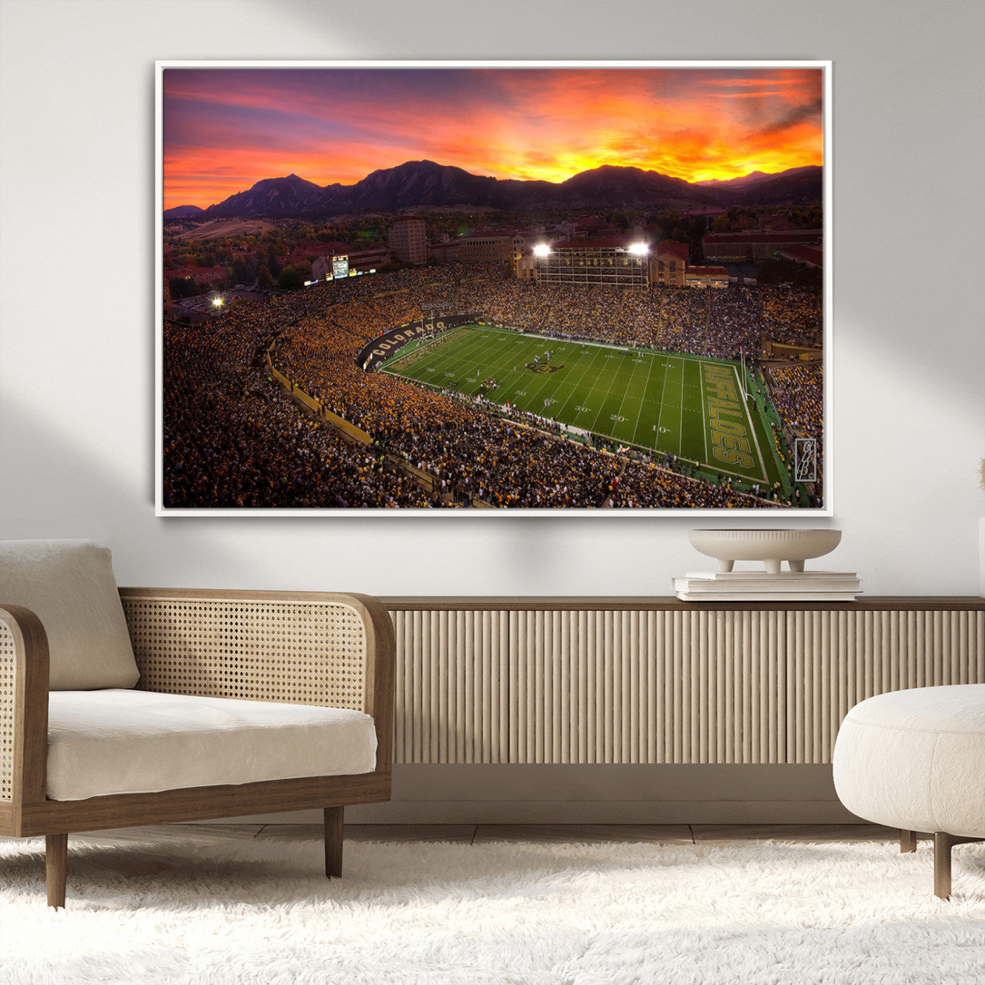MGV-FC-36X24 - Folsom Field - University of Colorado Buffaloes Football Stadium, Colorado Buffaloes Wall Art Canvas