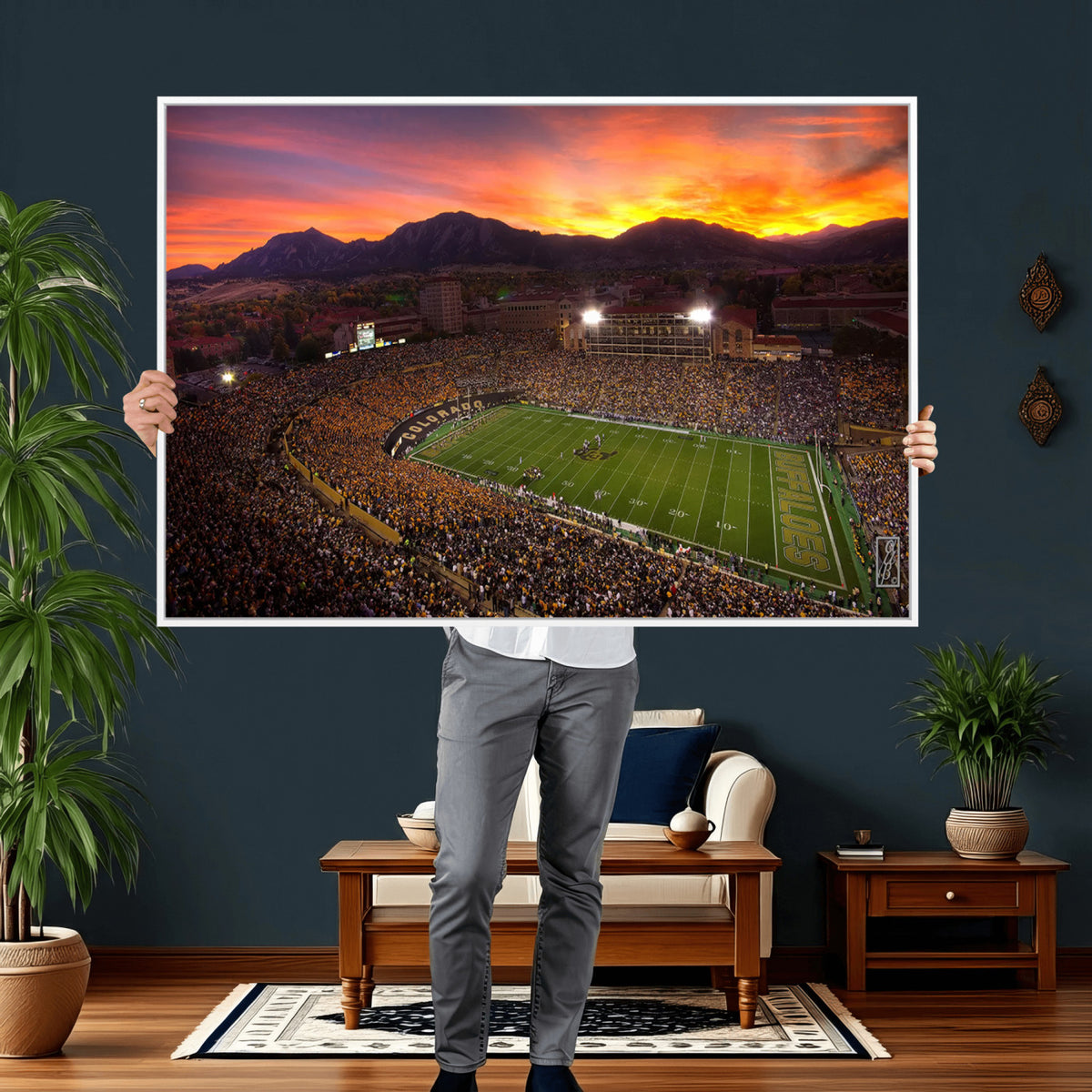 84649-MGV-CV-36X24 - Folsom Field, University of Colorado Buffaloes Football, Extra Large Game Room Wall Decor