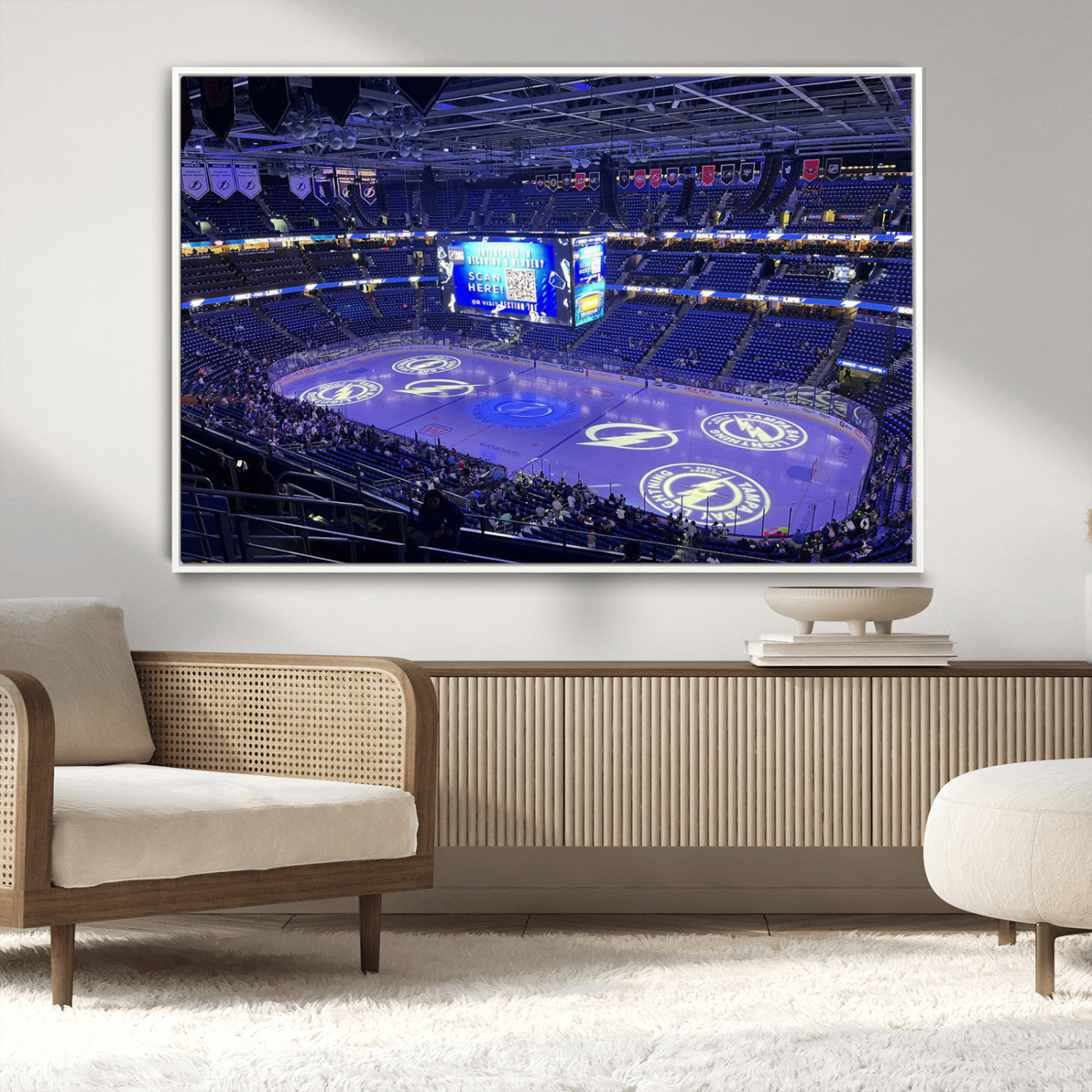 MGV-FC-36X24 - Amalie Arena Florida Wall Art Canvas Print - NHL Hockey Stadium Print Wall Art