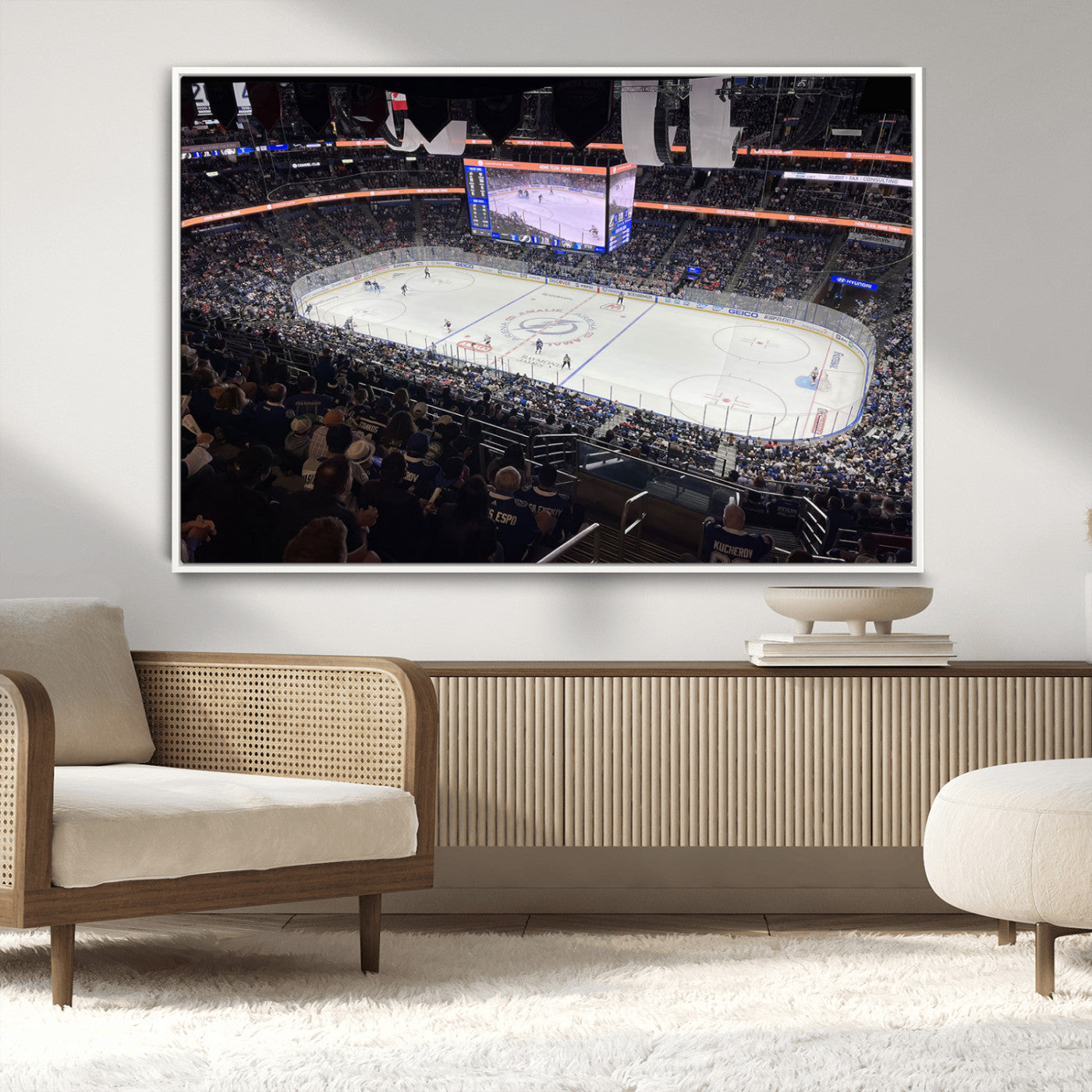 MGV-FC-36X24 - Amalie Arena Florida Wall Art Canvas Print - NHL Hockey Stadium Print