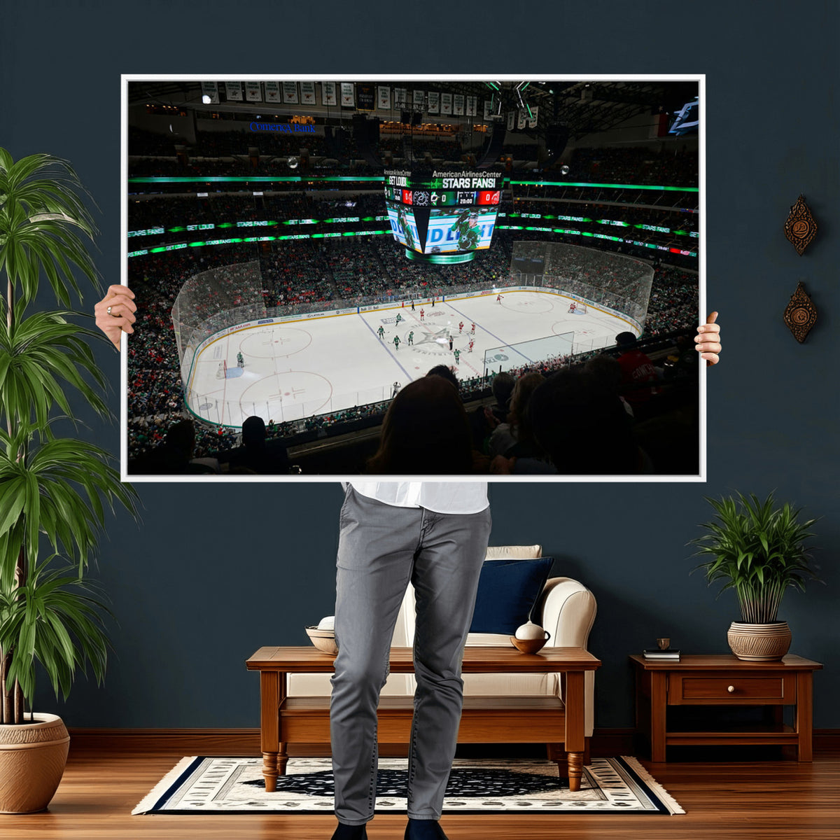 13876-MGV-CV-36X24 - American Airlines Center Dallas Stars Wall Art Canvas Print