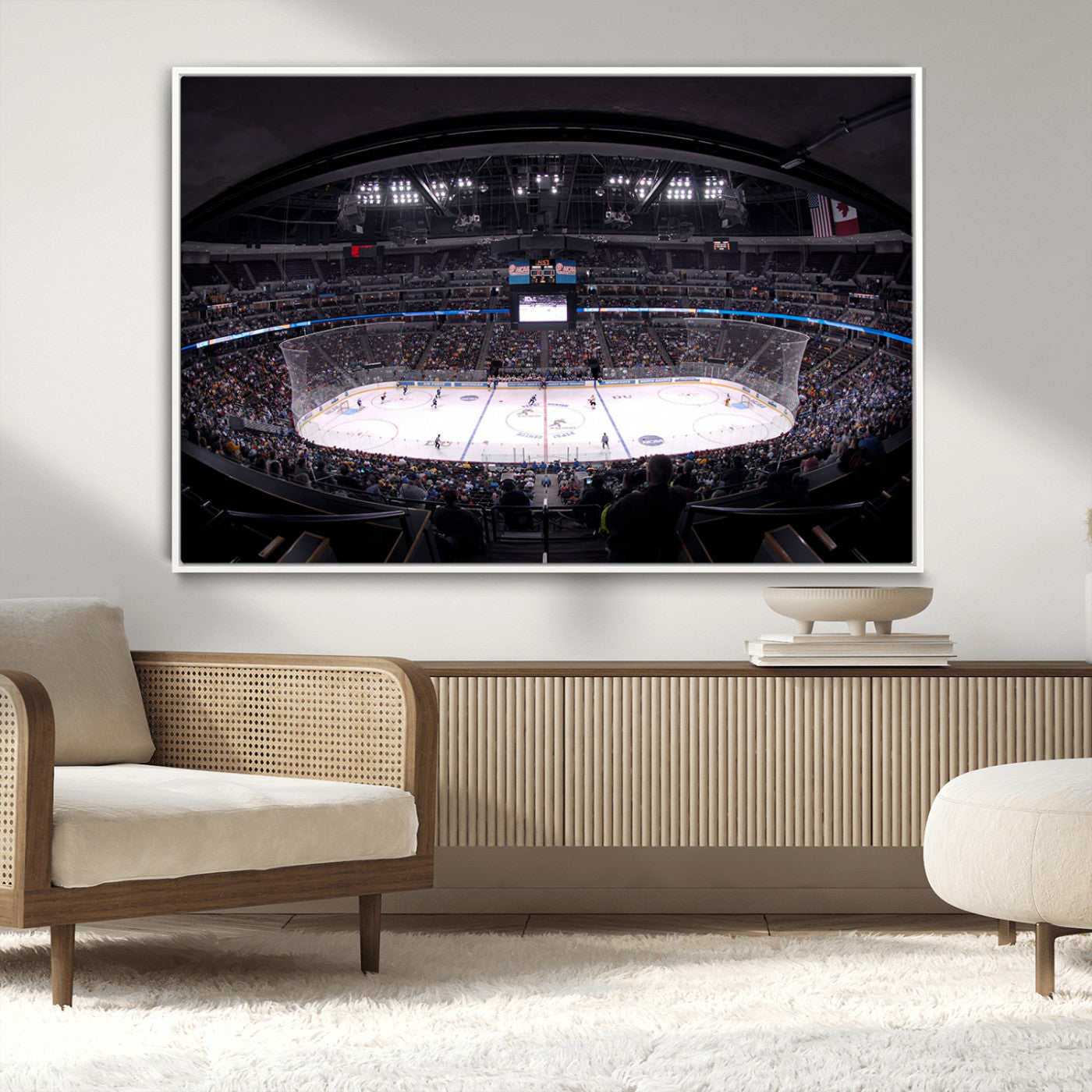 MGV-FC-36X24 - Ball Arena Denver Colorado Avalanche Hockey Team Wall Art Canvas Print - Denver Ice Hockey Stadium