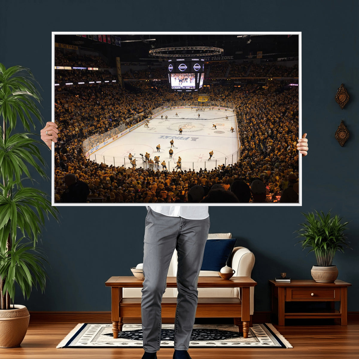 99407-MGV-CV-36X24 - Bridgestone Arena - Nashville Predators Hockey Team Print - Nashville Wall Art Canvas Print