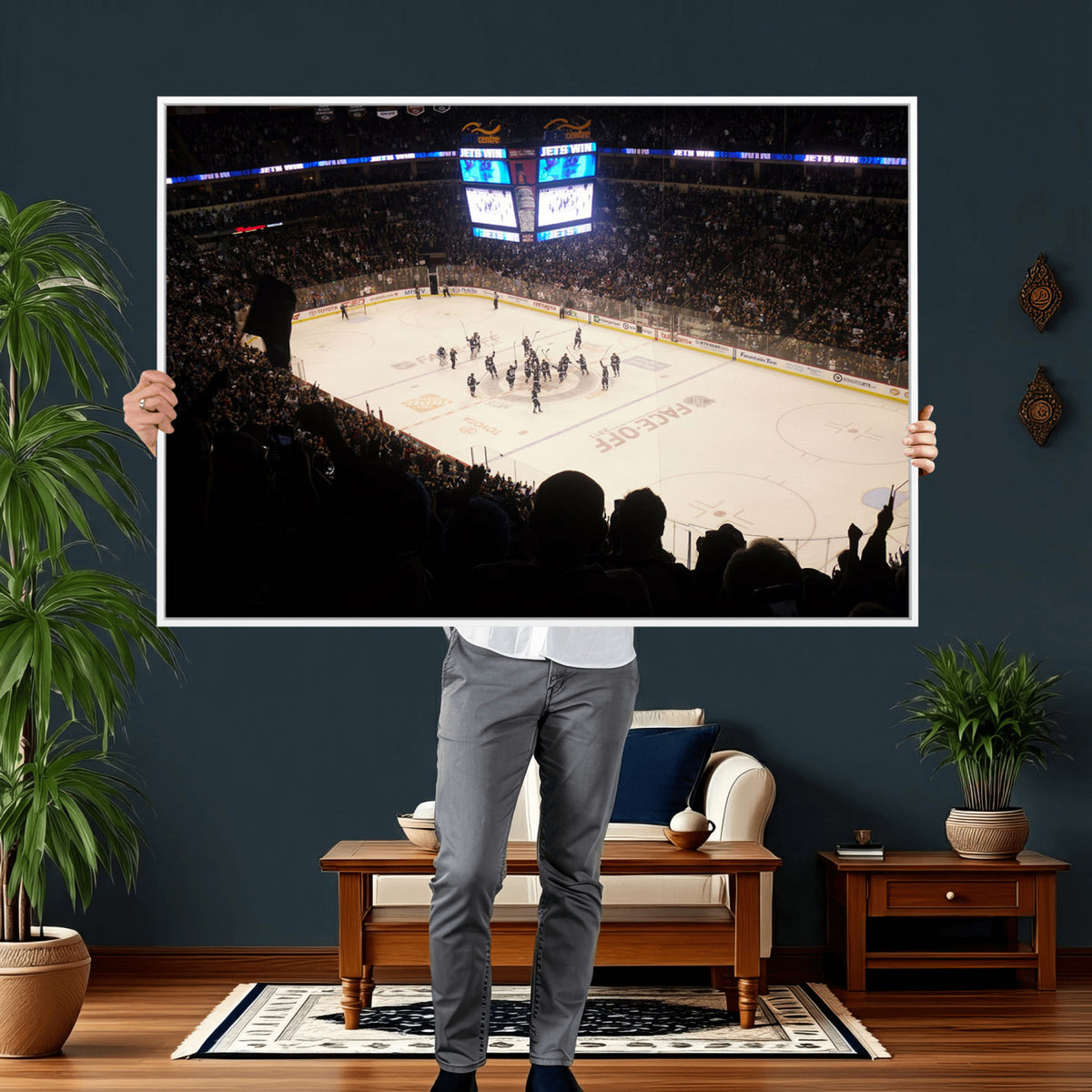 22497-MGV-CV-36X24 - Canada Life Centre Wall Art | Winnipeg Jets Hockey Team Print Canvas | Ready to Hang | Winnipeg Wall