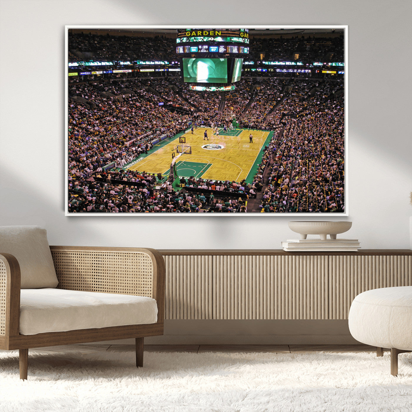 MGV-FC-36X24 - Celtics Game Versus The Timberwolves | Baseball Stadium Wall Art | Canvas Print | Ready to Hang
