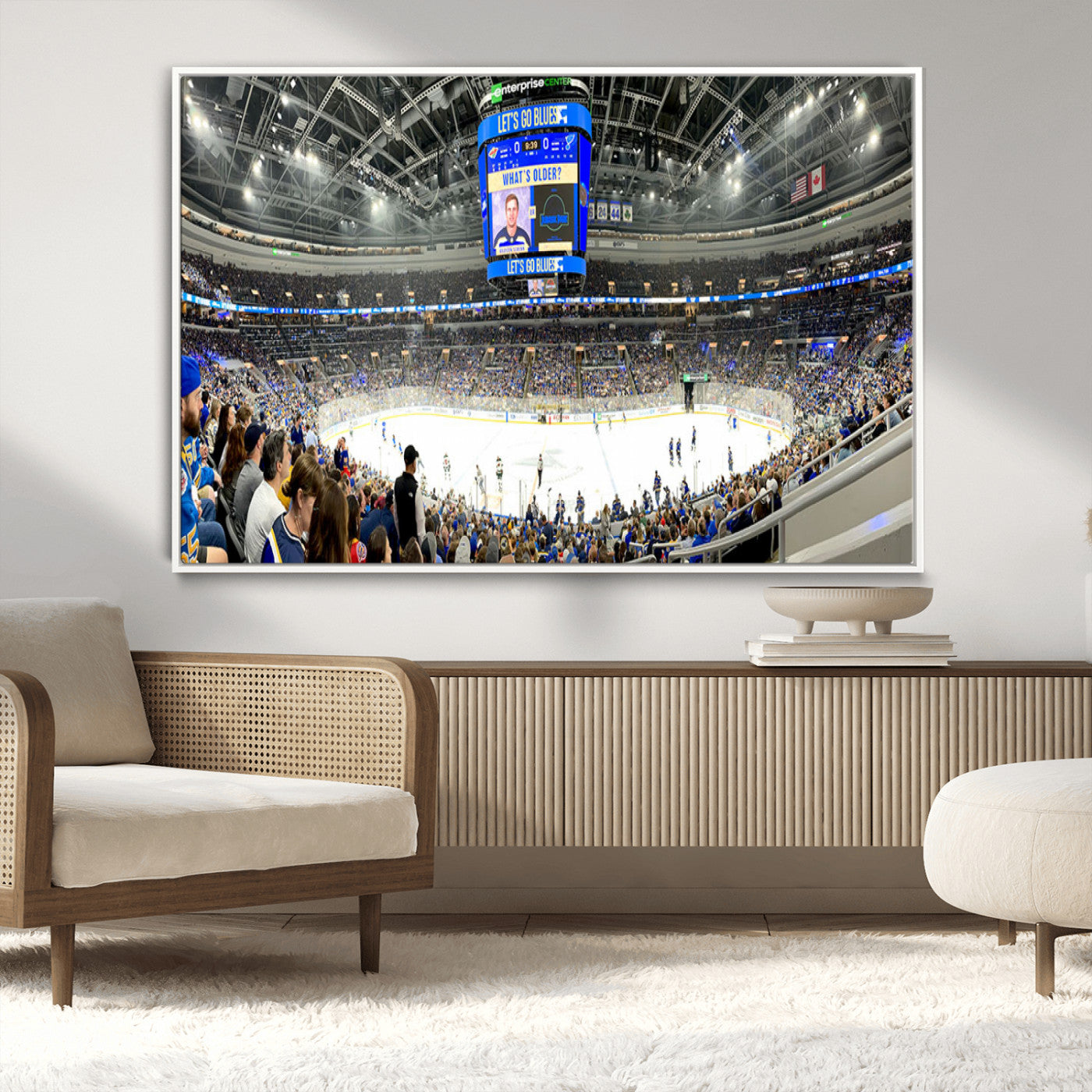 MGV-FC-36X24 - Enterprise Center | Missouri St. Louis Blues Ice Hockey Stadium Wall Art | Canvas Print | Ready to