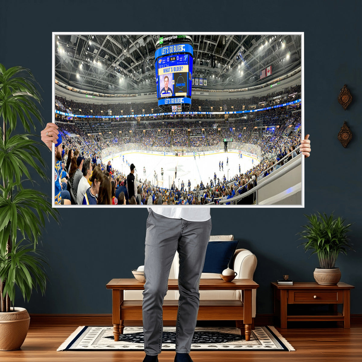 55708-MGV-CV-36X24 - Enterprise Center, Missouri St. Louis Blues Ice Hockey