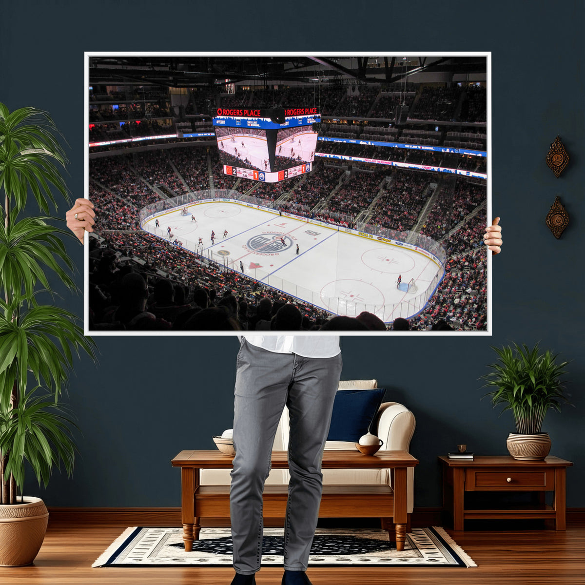 71180-MGV-CV-36X24 - Rogers Place Edmonton Oilers Ice Hockey Stadium Wall Art