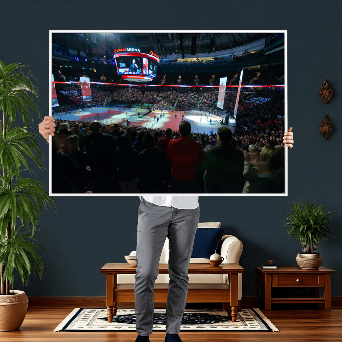 84945-MGV-CV-36X24 - Rogers Arena Vancouver Canucks Ice Hockey Stadium Wall Art