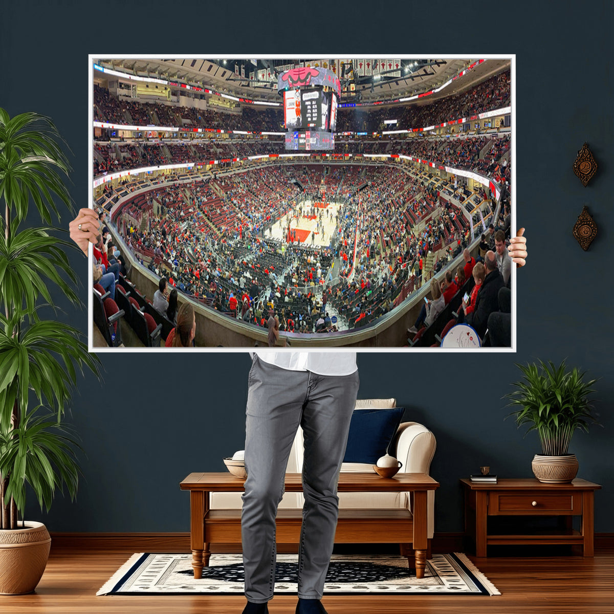 43481-MGV-CV-36X24 - United Center Chicago Bulls Stadium Wall Art Canvas Print