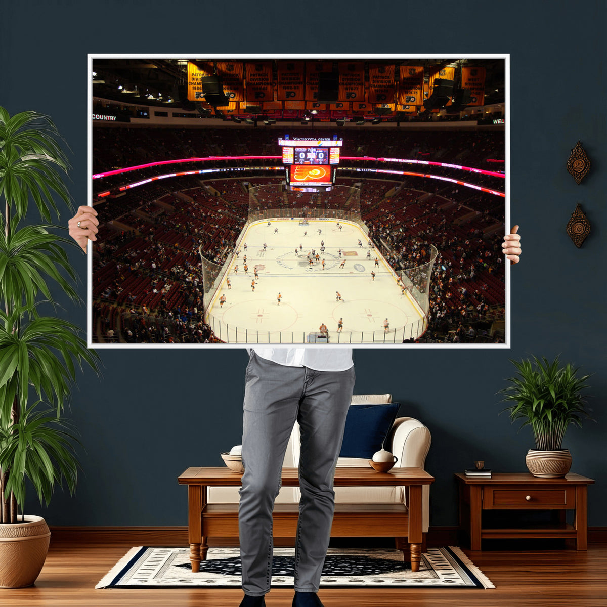 98213-MGV-CV-36X24 - Wachovia Center Prior to Flyers Game Ice Hockey Stadium