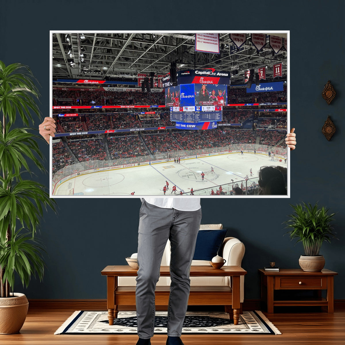 71287-MGV-CV-36X24 - Washington Capitals New York Rangers Ice Hockey Game Stadium
