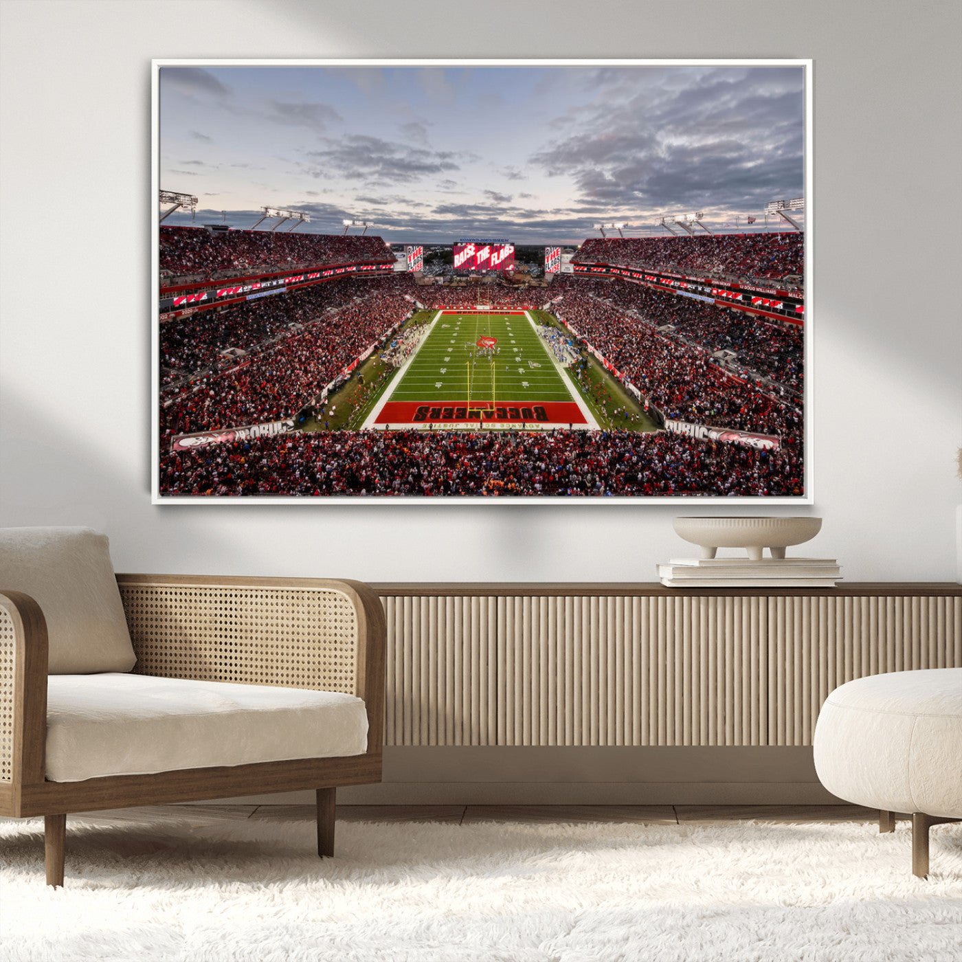 MGV-FC-36X24 - Florida Tampa Raymond James Stadium Wall Art Canvas Print - NFL Football Stadium Print Canvas