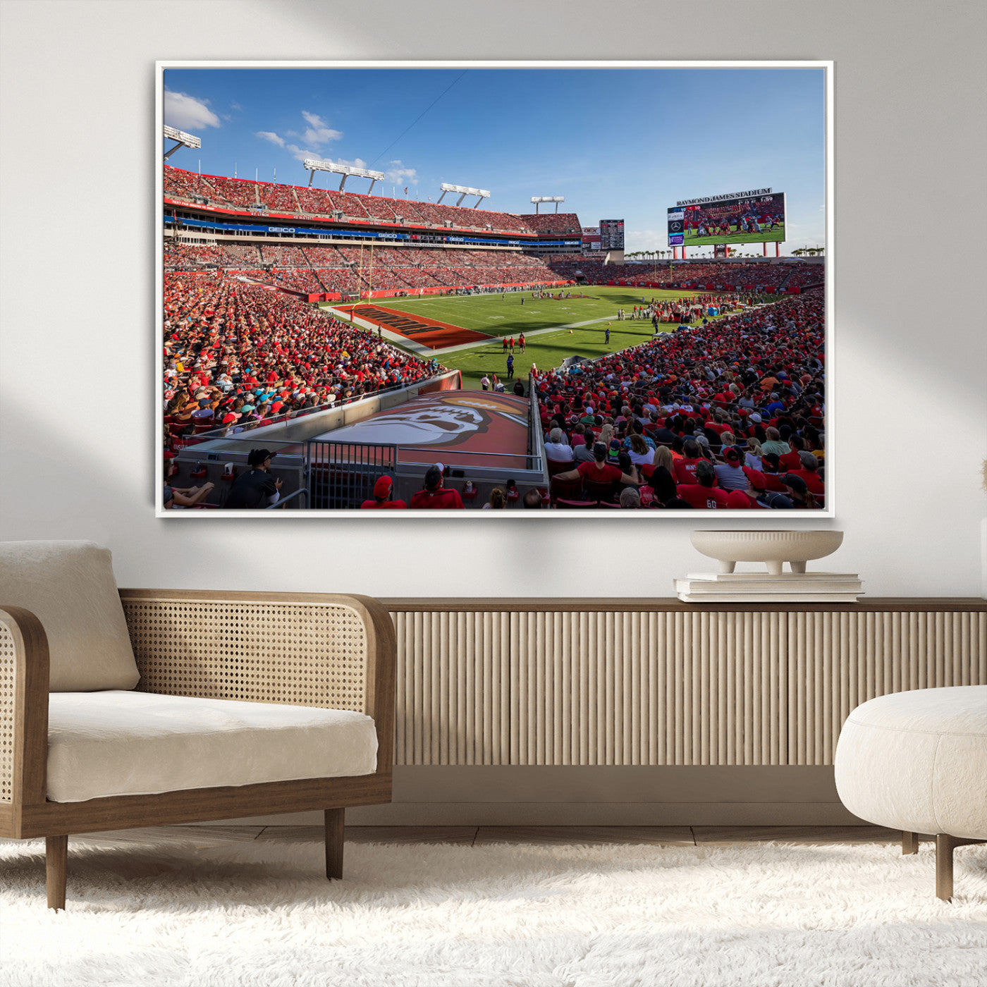 MGV-FC-36X24 - Florida Tampa Raymond James Stadium Wall Art Canvas Print - NFL Football Stadium Print