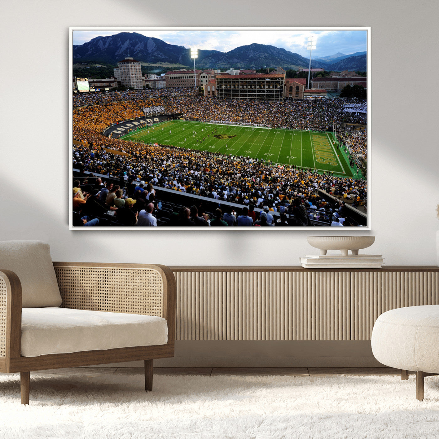 MGV-FC-36X24 - Colorado Buffaloes Canvas Print - Boulder Folsom Field Stadium Wall Art Canvas Print, Football Print