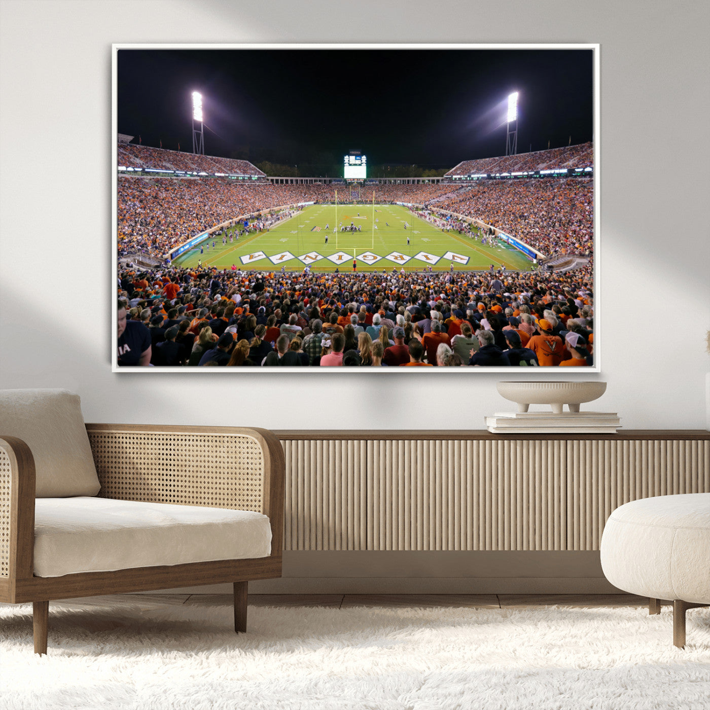MGV-FC-36X24 - Virginia Cavaliers Football Team Print - Charlottesville Scott Stadium Wall Art Canvas Print
