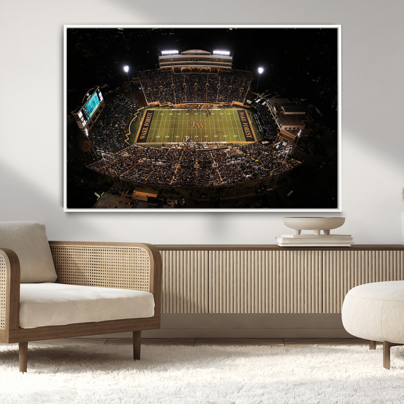 MGV-FC-36X24 - Wake Forest University Demon Deacons Canvas Printi, Football Team Print - Winston-Salem Allegacy